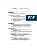 The Evolution of Vertebrate Diversity: Chapter Objectives