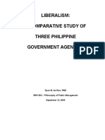 Liberalism: A Comparative Study of Three Philippine Government Agencies