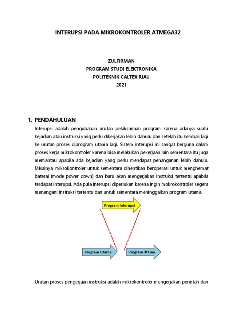 Interupsi Mikrokontroler ATMEGA32 | PDF | Komputer