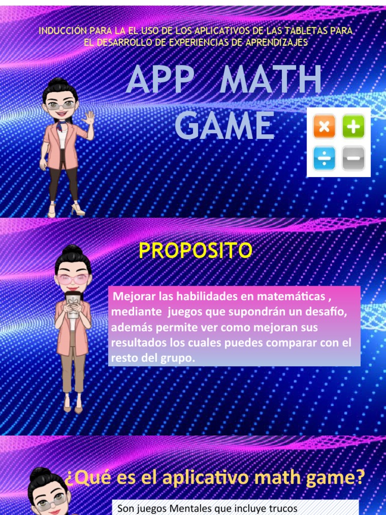 Inducción al App Math Game | PDF | Métodos y materiales de enseñanza