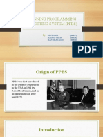 Planning Programming Budgeting System (PPBS)