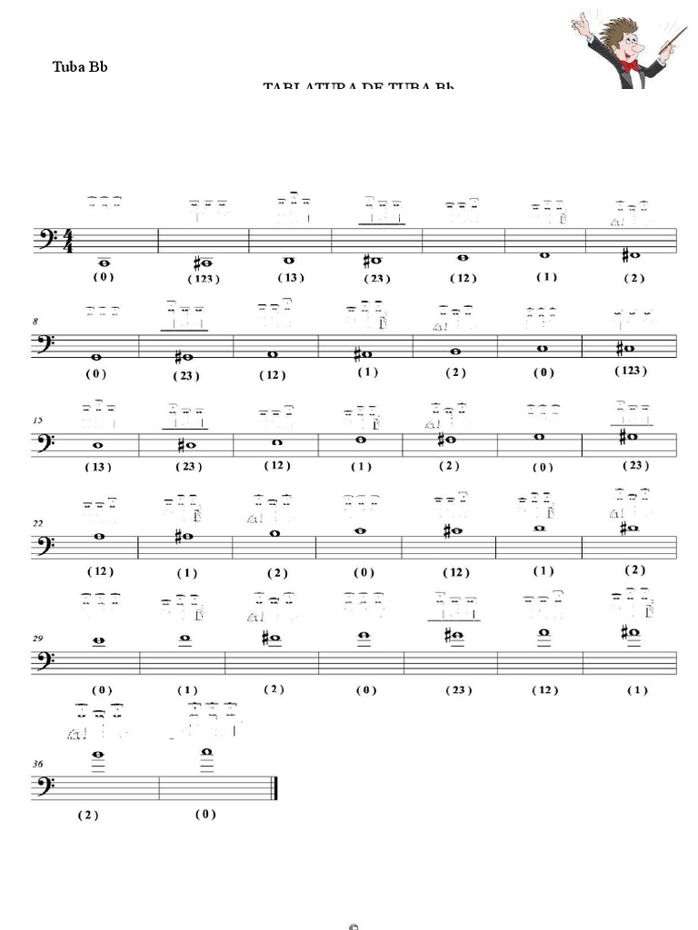Tablatura de Tuba BB Tuba BB DirectorArmando Vasquez PDF Tuba