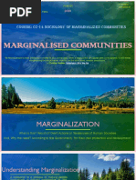 Marginalised Communities: Course: Cc-14 Sociology of Marginalized Communities