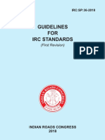 IRC SP 36-2018 Guideline For IRC Standards