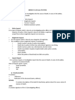 Medico-Legal Systems Overview