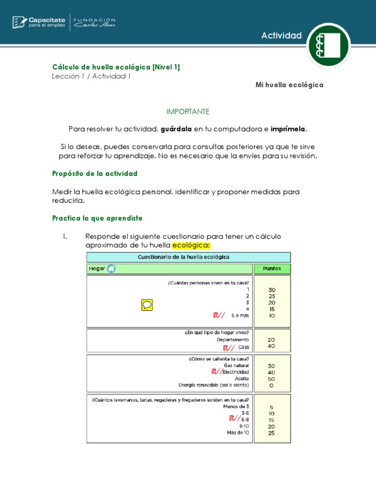 Medición y Reducción de Huella Ecológica | PDF | Residuos | Economias