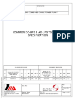 Common Dc-Ups & Ac-Ups Technical Specification: Project: Bandar Abbas Combined Cycle Power Plant