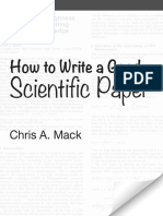 How to Write a Good Scientific Paper