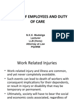 Safety of Employees and Duty of Care: N.K.K. Mudalige Lecturer LLB (Hons) Attorney at Law PQHRM