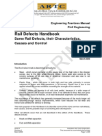 Rail Defects Handbook: Some Rail Defects, Their Characteristics, Causes and Control