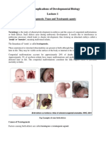 Unit 5: Implications of Developmental Biology: Teratogenesis: Types and Teratogenic Agents