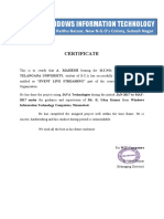 Windows Information Technology: Certificate