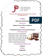 Practica Calificada - Evolucion Del Derecho Romano