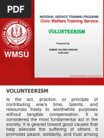 Lesson 3 - Volunteerism