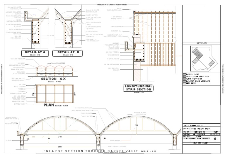 Sheet 04 Barrel Vault PDF Structural Engineering Components