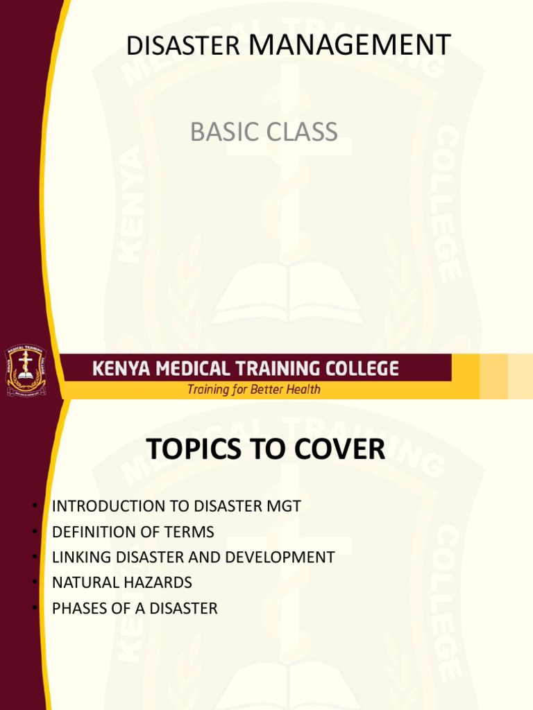 Overview of Disaster Management Concepts | PDF | Hazards | Emergency ...