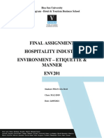 Phan Gia Bao - Ma2-2019 - Hospitality Industry Environment - Etiquette & Manner (Env201)