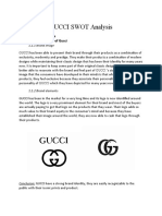 GUCCI SWOT Analysis: 1. 'S Strengths 1.1 Brand Equity of Gucci