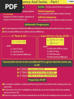 Sequence Finite Sequence Infinite Sequence Series: For Example