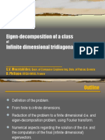 Eigen-Decomposition of A Class Infinite Dimensional Tridiagonal Matrices