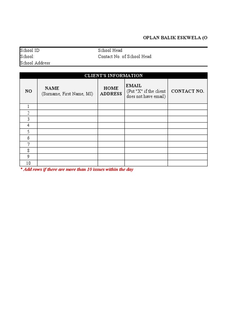OBE Public Assistance Daily Report | PDF