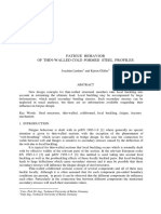 Fatigue Behaviour of Thin Walled Cold Formed Steel Profiles