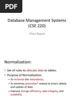 Database Management Systems (CSE 220) : Vikas Bajpai