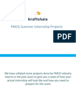 FMCG Summer Internship Projects