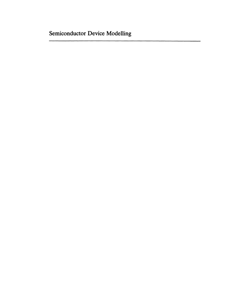 Semiconductor Device Modelling PDF Bipolar Junction Transistor PN Junction