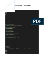 Its Your Date Assignment: Code