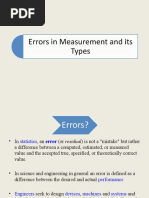 Types of Errors in Physics Explained | PDF