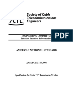 Specification For Male F Terminator, 75 Ohm ANSI - SCTE 148 2008