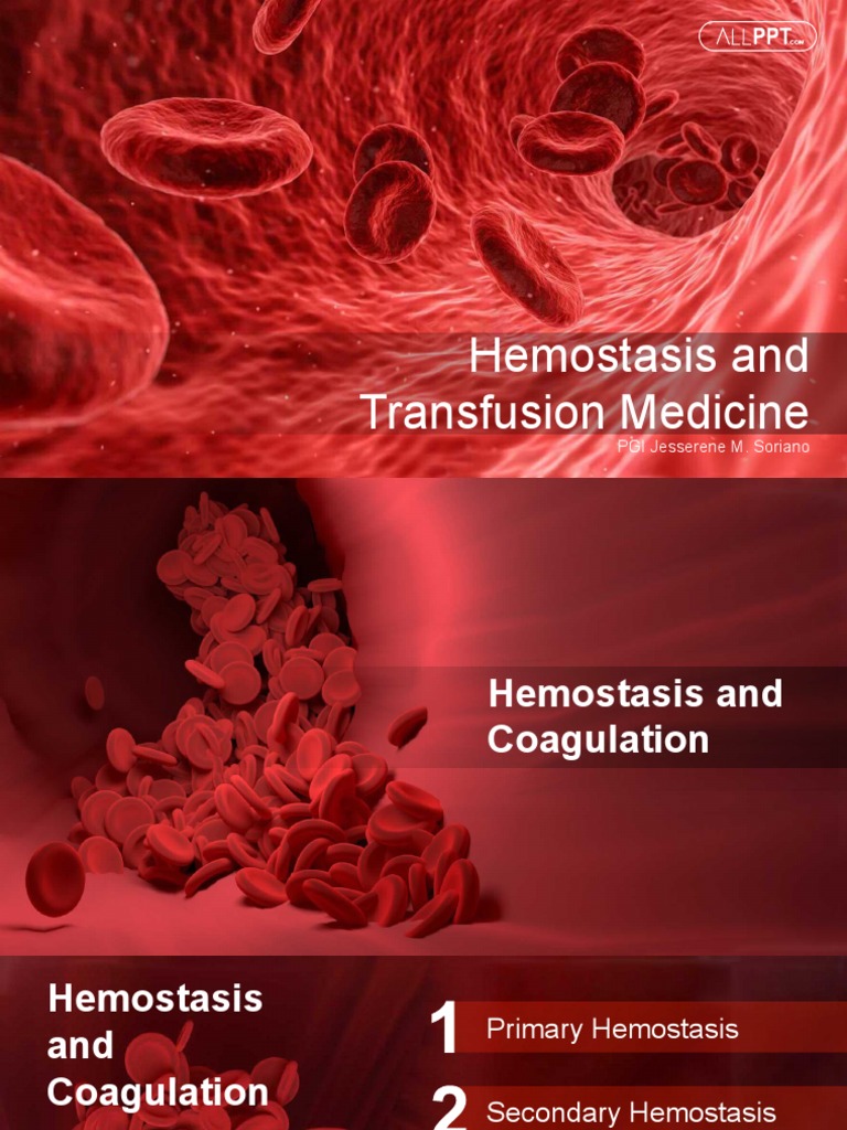 Hemostasis & Transfusion Guide | PDF | Coagulation | Platelet