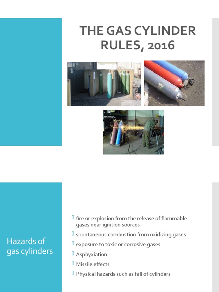 Gas Cylinder Rules PDF Gases Chemical Process Engineering