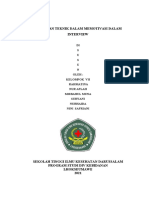 Teori Dan Teknik Dalam Memotivasi Dalam Interview
