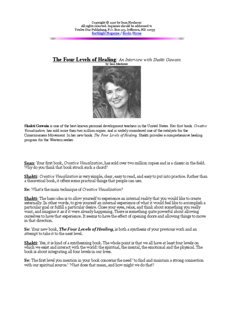 THE FOUR LEVELS OF HEALING SHAKTI GAWAIN PDF