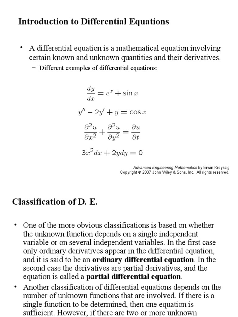 Introduction To Differential Equations | PDF | Differential Equations ...