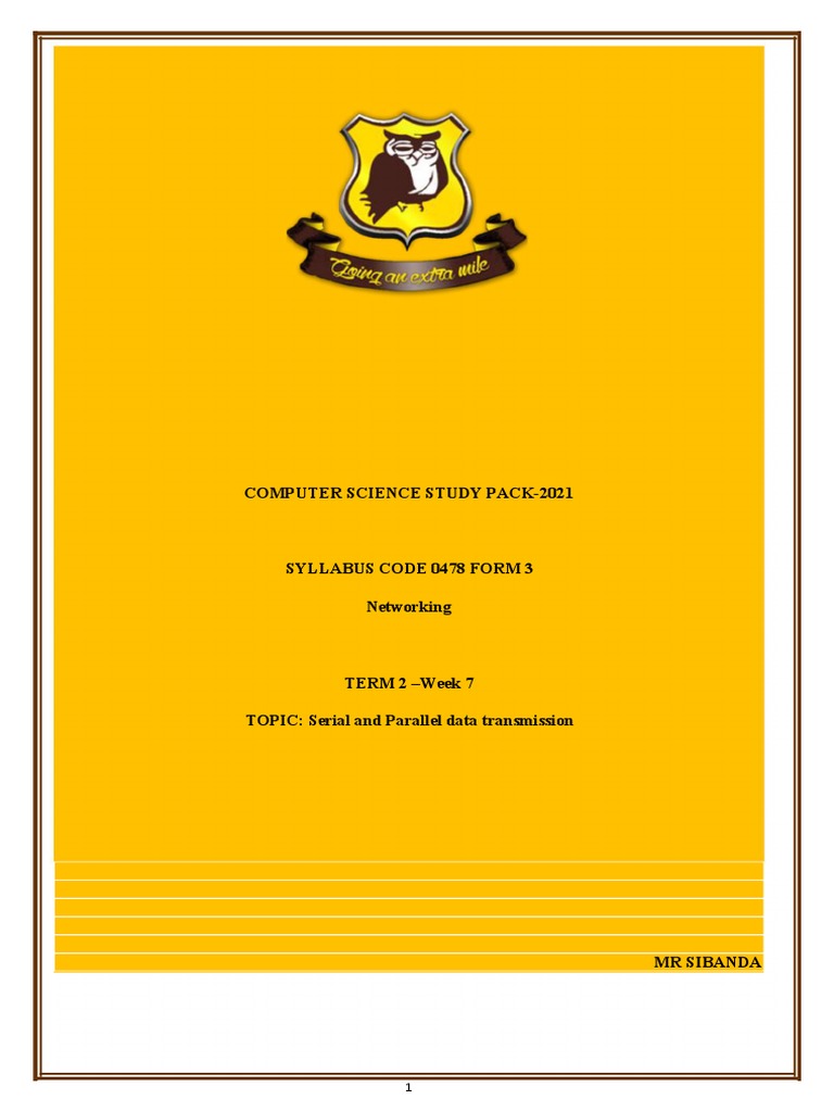F3 Computer Science-Data Transmission | PDF | Duplex ...