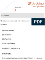 Hydrolysis of Sucrose Into Glucose and Fructose Is Known As