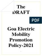 Draft of Goa Eletric Mobility Promotion Policy 2021