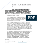 Reporte Gaceta CCH o Boletín Oriente Informa o Gaceta Unam