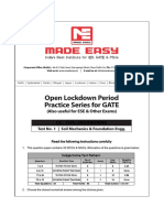 Open Lockdown Period Practice Series For GATE: (Also Useful For ESE & Other Exams)