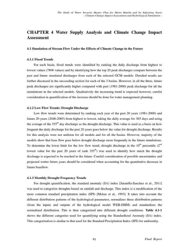 Angat Dam Water Supply Analysis | PDF | Discharge (Hydrology) | General ...