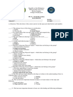 PE 13 - Social Recreation - Midterm Exam