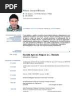 curriculum vitae Fricano Alfredo Giovanni  Docente