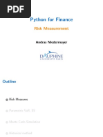 Python For Finance: Risk Measurement