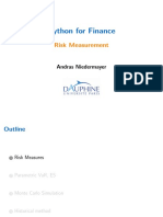 Python For Finance: Risk Measurement
