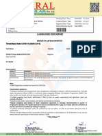 COVID-19 test results patient report