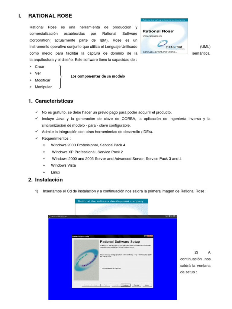 Instalación y Uso de Rational Rose | PDF | Windows 2000 | Informática