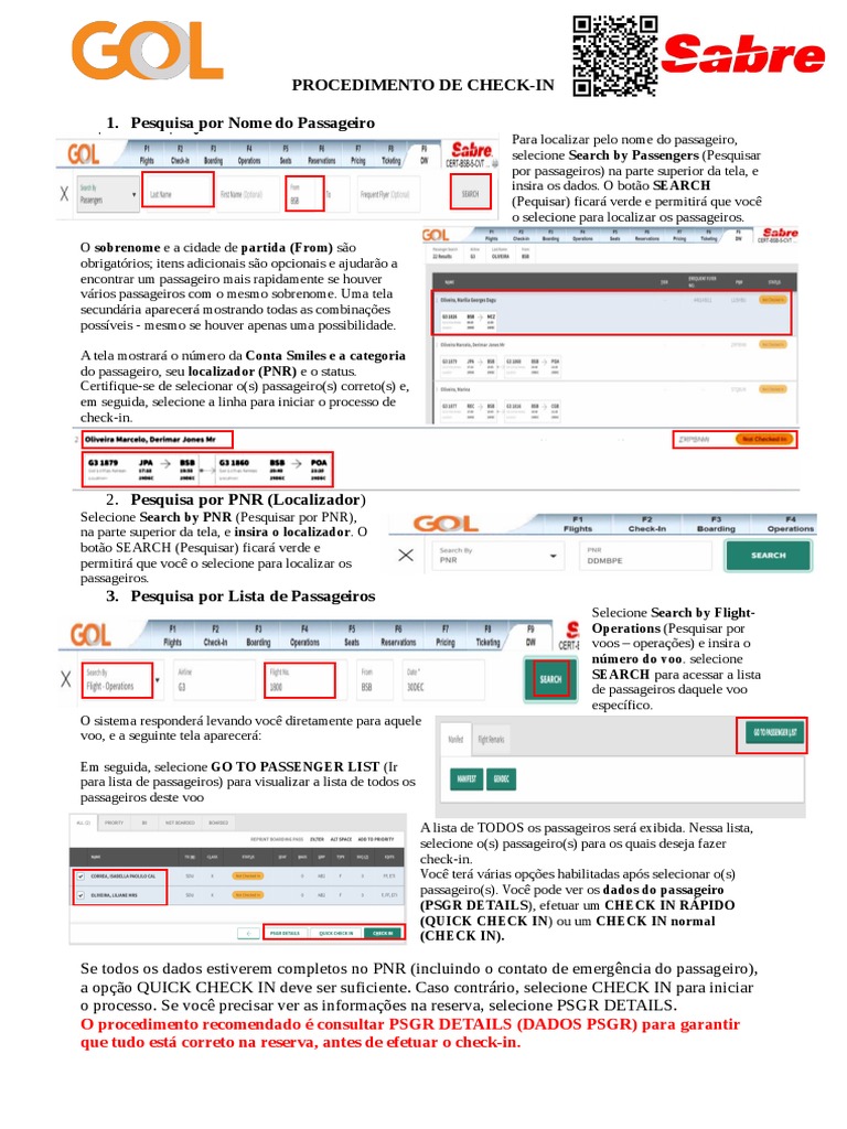 Procedimento de check-in passo a passo | PDF | Etiqueta